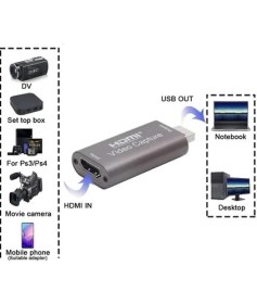 Resim 4K Full Hd 1080P HDMI USB Video Oyun Ses Ders Görüntü Yakalama Capture Canlı Yayın Kartı 