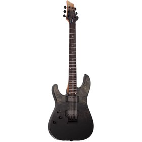 Resim Schecter C-1 Standard Solak Elektro Gitar (Black Fade Burst Burl) 