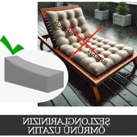 Resim Şezlong Koruma Örtüsü, Şezlong Koruyucu Kılıf, Su Geçirmez, Güneşten Korur, Toz ve Kir Önleyici Branda(Gri) 