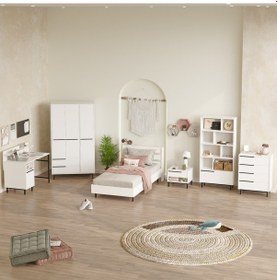 Resim Robin Home Lidya Genç Odası Takımı 6'lı Set Beyaz 