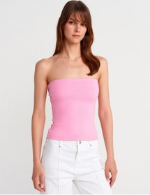 Resim Dilvin 21103 Straplez Top-pembe Pembe 