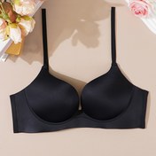 Resim Küçük Göğüslü Kadınlar için Dikişsiz Push-Up Sütyen - Yazlık Hafif, Telsiz Rahat Kesim Yarım Kupa Orta Destekli, Sarkanlığı Önleyici ve Düzgün Kontür Tasarımı, Toplu Dolgulu 