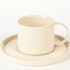 Resim Pebble Beyaz Türk Kahvesi Fincanı Ve Tabağı 70 Ml Limoges Porselen 1 Adet 