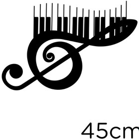 Resim MIGNATIS Müzik Nota Işareti Solfej Anahtarı Sticker 45 Cm - Siyah 