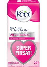 Resim Veet Normal Ciltler Vücut Sir Ağda Bandı 20'li 