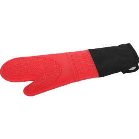 Resim Epinox Silikon Fırın Eldiveni-Yanmaz Yapışmaz Eldiven Kırmızı 41,5 cm 
