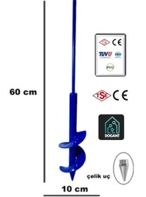 Resim dogant özdoğanlar avm Fide Fidan Dikme Toprak Burgusu Matkap Ucu 60X10 Cm 