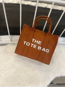 Resim ZEYZEYBUTİK Kanvas Orta Boy Kahve Tote Bag Çanta 