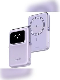 Resim Ugreen Uno Magsafe Wireless 10.000 mAh 20W Hızlı Şarj Mini Powerbank, Mor - 45328 