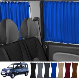 Resim Oto Pandami Renault Kangoo 1 . Nesil Kısa Şase 1997-2009 Uyumlu Mavi Raylı Oto Perde Takımı 