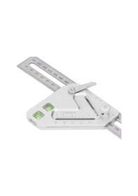 Resim Marangozluk Cetveli, Sağlam Paslanmaz Çelik Ağaç İşleme Üçgen Cetveli Gümüş İnşaat Projeleri İçin Küçük Hata Doğru Ölçek 