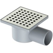 Resim Maxiflow 10x10 cm Ø50 Yandan Çıkışlı Line Yer Süzgeci (3011.0Y050K.010.1) 