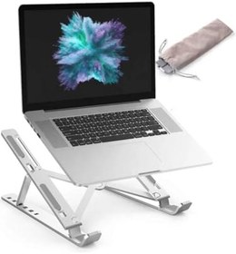 Resim ilka07 Taşınabilir Laptop Stant Bilgisayar Stant Notebook Stant Tüm Laptoplarla Uyumlu Bilgisayar Standı Taşınabilir Metal Kaymaz Stant Dizüstü Bilgisayar Stantları Stantı 