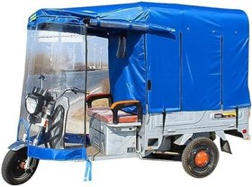 Resim Bu Elektrikli Üç Tekerlekli Bisiklet Kargo Örtüsü, Tüm Hava Koşulları için 3 Tekerlekli Bisiklet Çatısı, 130 x 95 cm, Yetişkinler için Elektrikli Üç Tekerlekli Bisiklet Su Geçirmez ve Dayanıklı Koruma 