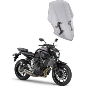 Resim Caken Yamaha mt 07 Fz 07 Ön Cam Açık Füme 2018-2019-2020 Uyumlu 