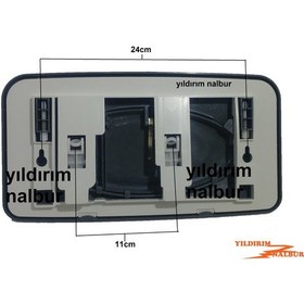 Resim Sanica Gömme Rezervuar Buton Düğmesi Çiftli Gri Renk Sanıca Büyük 