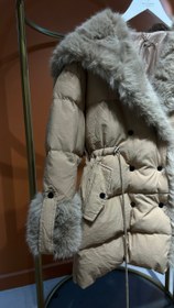 Resim İthal Kapitone Kürklü Mont - Camel 