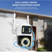 Resim Xindoker Qs-jq928ah Çift Lensli Wifi Bağlantılı Gece Görüşlü İnsan Takip Özellikli Güvenlik Kamerası 