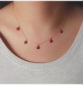 Resim Gümüş Uğur Böceği Şans Kadın Kolye (551188345) 