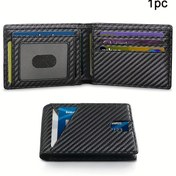 Resim 11 Kredi Kartı Yuvası Bulunan Erkek Cüzdanı Ultra İnce Suni Deri RFID Korumalı Erkek Ultra İnce Çift Katlı Cüzdan 