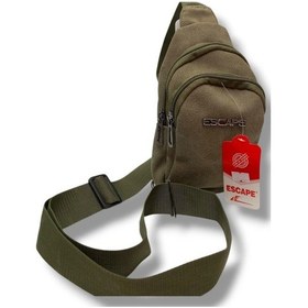 Resim Escape 3510-25 Kanvas Kumaş Küçük Boy Askılı Çapraz Çanta Haki 