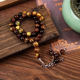 Resim 12mm 33 Boncuklu Dua Bilekliği, Orta Doğu İslami Tasbih Boncukları 