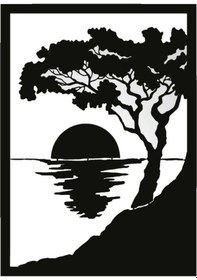 Resim Göl Manzarası Duvar Dekor Sticker 30 X 40 Cm 