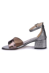 Resim Kiko Kids Kiko 768 Ayna Kum Günlük Kız Çocuk 3 Cm Topuk Sandalet Ayakkabı PLATİN 