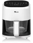 Resim Miline Camlı 4.1 lt Yağsız Airfryer Beyaz 