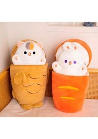 Resim Havuç İçinde Tavşan Peluş Oyuncak Çantalı Tavşan Peluş 30cm Uyku Arkadaşı Çok Renkli 