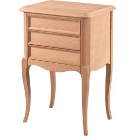 Resim Mobilya Baba Fethiye Rustik Üç Çekmeceli Komodin Cilasız Ham Ahşap 