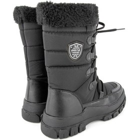 Resim Muya Gravity Anatomik Peluş Kürklü Fermuarlı Kadın Kar Botu Siyah 