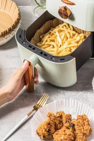 Resim Hane Dostu 200 Adet 20 CM | Yuvarlak Tabak Model | Air Fryer Yağ Geçirmez Pişirme Kağıdı 