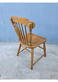 Resim Vintage Masif Ahşap Sandalye 1 Adet Ac08 Çok Renkli 