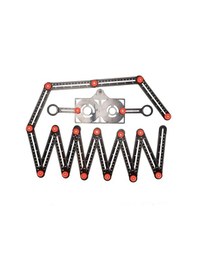 Resim Reedark 16 Katlı Çok Açılı Fayans Delme Ve Ölçüm Cetveli - Yüksek Hassasiyetli Metal Cetvel 