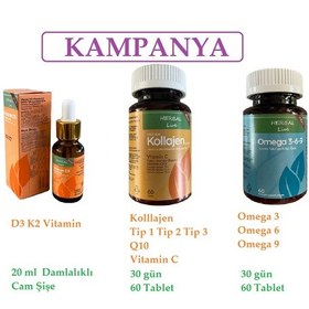 Resim Omega 369 +Kolajen 123 D3 + K2 Vitamin Q10 
