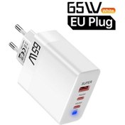 Resim Toplam 65 W Usb C Şarj Cihazı Süper Hızlı Şarj Tipi C Pd Cep Telefonu Duvar White Eu Plug ' Beyaz 