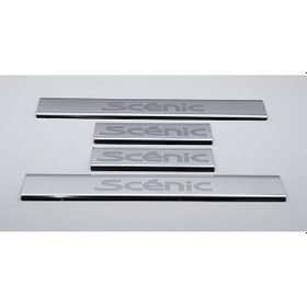 Resim Renault Scenic 3 Lazer Kumlama Krom Kapı Eşiği 4 Parça 2010 Üzeri 