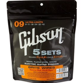 Resim Gibson SVP-700UL Brite Wires 5'li Set Elektro Gitar Teli (9-42) 