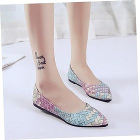 Resim 1 Çift Düz Pompalar Bale Daire Ayakkabı Düz Yürüyüş Ayakkabısı Rahat Ayakkabılar Kaymaz Ayakkabılar Nefes Alabilen Pompalar Sivri Burun Düz Ayakkabı Düz Loafer'Lar Nefes Alabilen 