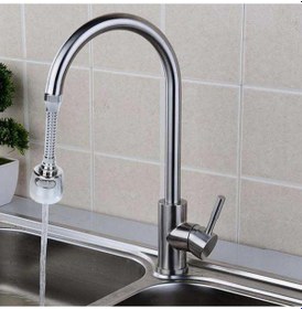 Resim Ayt Sunup Sn-27116 2 Kademeli Tasarruflu Mutfak Musluk Başlığı Universal 175x51mm Gümüş 