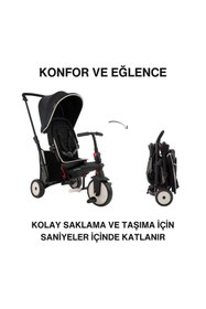 Resim SmarTrike STR3 Plus 5’i 1 Arada Modüler Katlanabilir Bebek Arabası ve Üç Tekerlekli Bebek Bisikleti - Black 