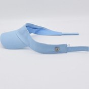 Resim Külah Kadın Mavi Tenis Vizör Cap Yazlık Spor Plaj Şapkası 