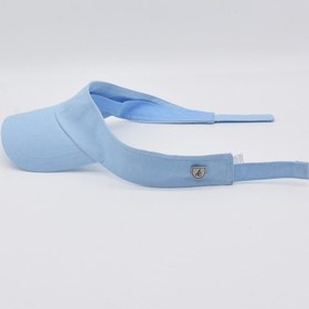 Resim Külah Kadın Mavi Tenis Vizör Cap Yazlık Spor Plaj Şapkası 