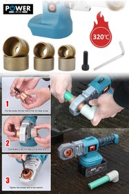 Resim POWER BLACK GÜÇLÜ ŞARJLI Su Tesisatı Plastik Boru Kaynak Makinesi POWERBLACK 