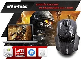 Resim Everest GX8 Usb Scream 10 Tuşlu Makrolu Oyuncu Mouse 