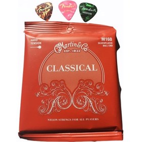 Resim Martin M160 Klasik Gitar Teli Hard Tension Silverplated Ball-End 