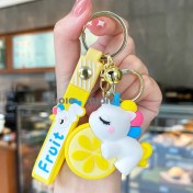 Resim Silver1 Elbise Bez Kumaş Anahtarlık Çanta Çekicilik Karikatür Bebek Araba Çekicilik Zarif Kolye (Yurt Dışından) 