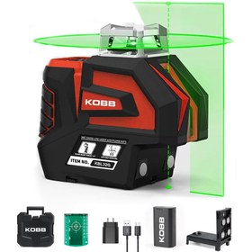 Resim KOBB KBL32G Profesyonel Li-ion Yatay 360° ve Dikey Otomatik Hizalamalı Yeşil Nokta Şakül ve Yeşil Çapraz Çizgi Lazer 