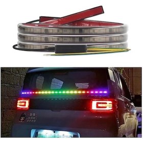 Resim Wondernest Sones Şerit S12-120cm Rgb Renkli Led Lamba Gündüz Farları Dc12v-24v Cm Arka Araba 120 Lu Diğer 